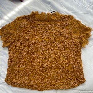 Zara mustard color top